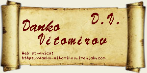 Danko Vitomirov vizit kartica